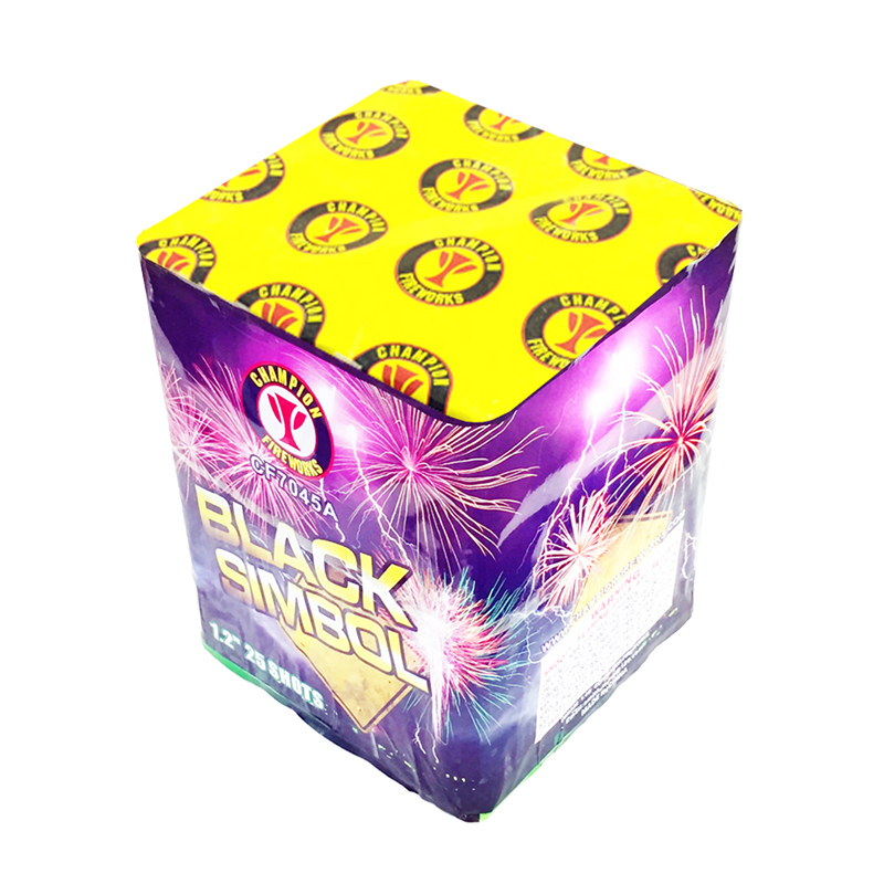 Black Symbol 25 Shots Cake Fireworks