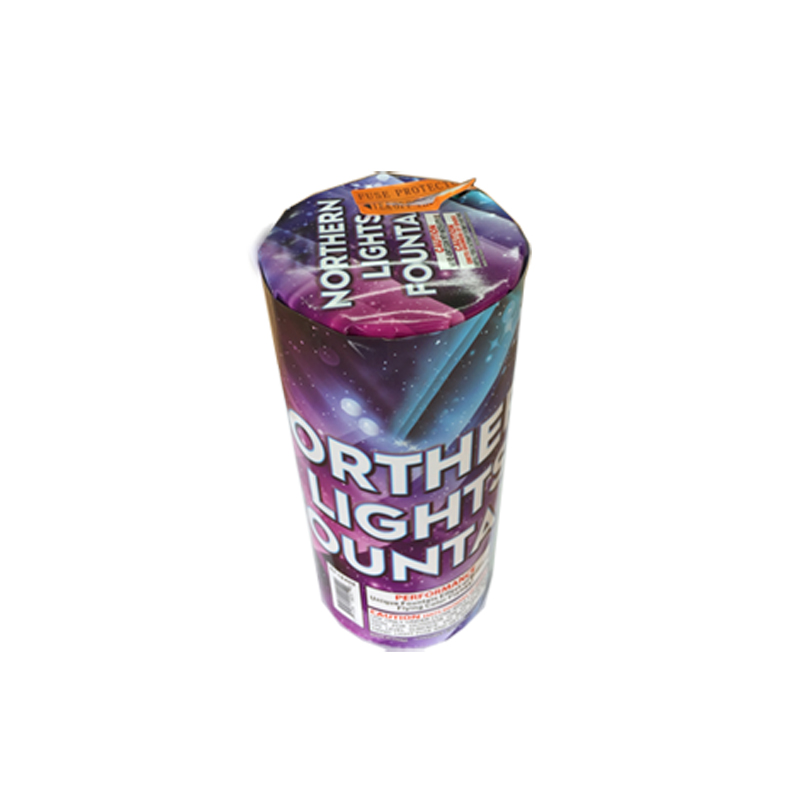 Fuochi d'artificio della fontana dell'aurora boreale