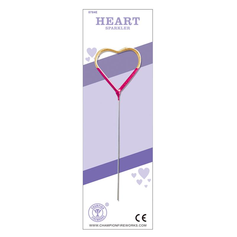2 Colors Heart Sparkler Fireworks