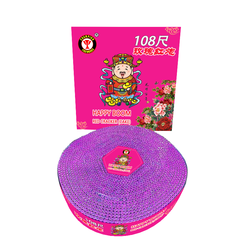 Torta cracker rossa Happy Boom (108 piedi)