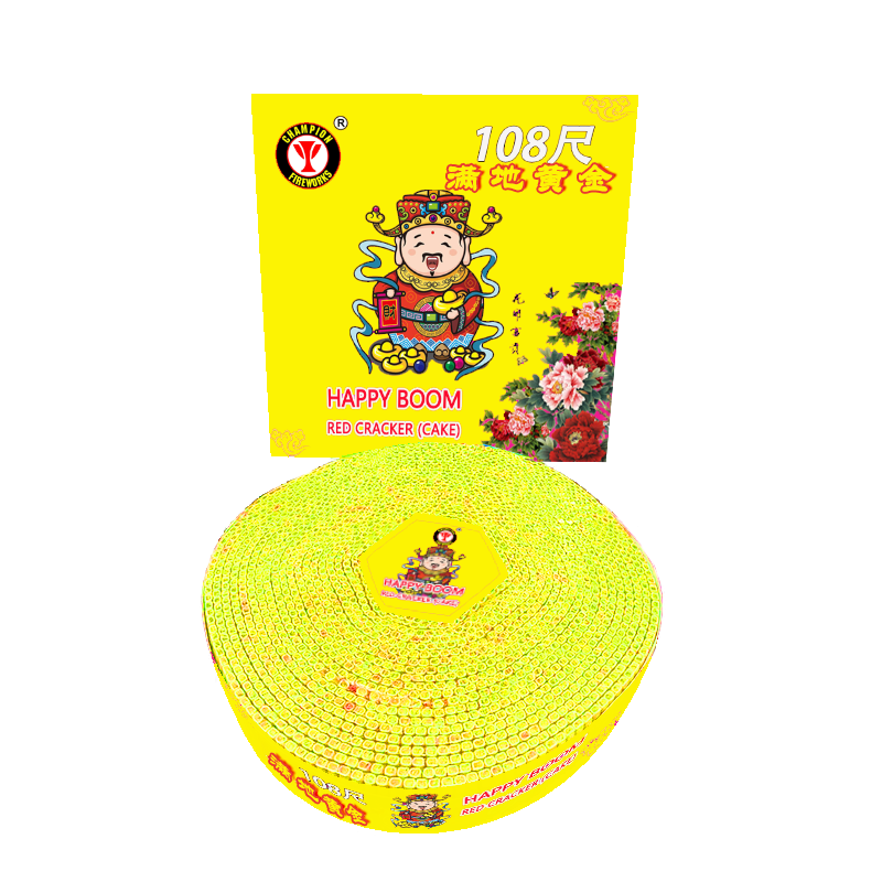 Happy Boom 108 Piedi Golden Cracker