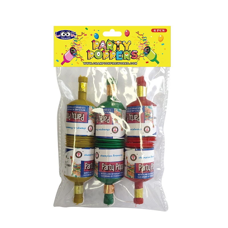LK1616 Party Poppers Fireworks 6PK